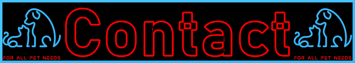 Pet-Extra Contact Page Title - Visitor Navigation Information Support Banner Image Black Blue Red