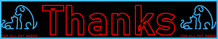 Pet-Extra Thanks Page Title - Visitor Navigation Information Support Banner Image Blue Red