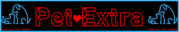 Pet-Extra Homepage Page Title - Visitor Navigation Information Support Banner Image Blue Red